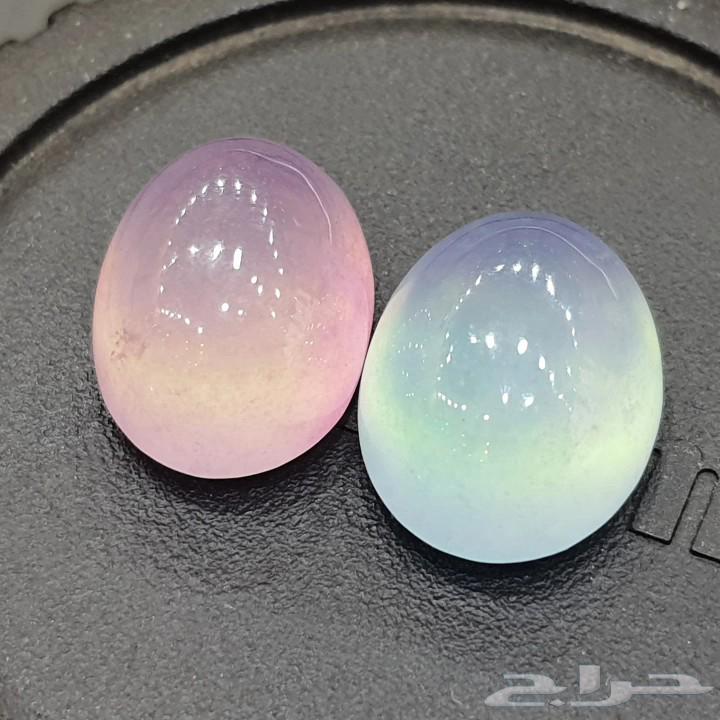 Two rare Burmese jade stones with certification63290092398977113