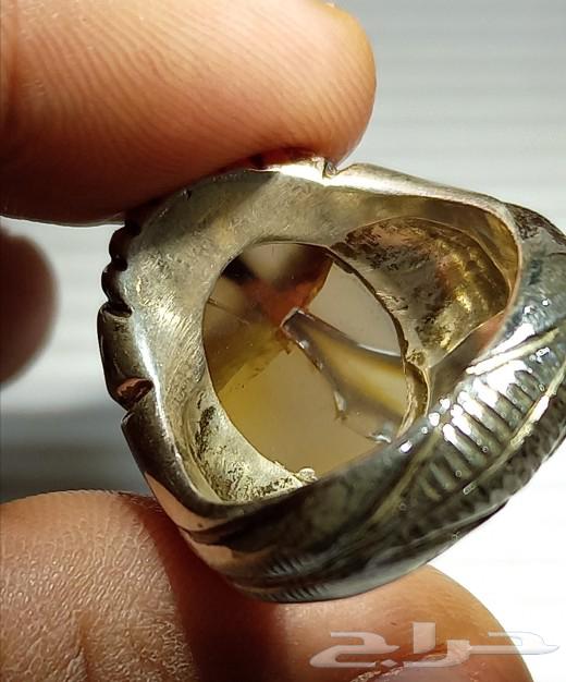 Yemeni glass agate ring63281062783490113