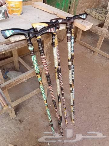 عكاز خشب ابانوس وصدف63616788873346114