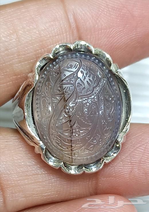 Yemeni agate ring with engraved glass63255754329858112