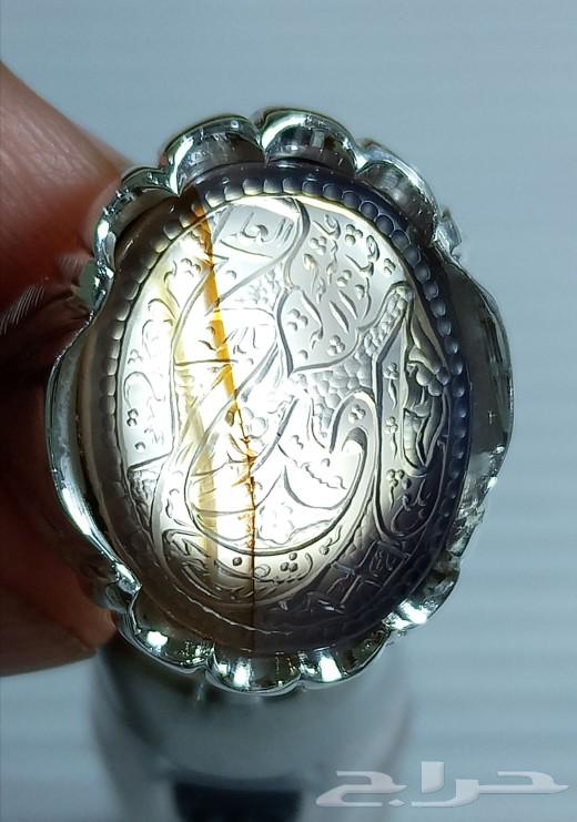 Yemeni agate ring with engraved glass63255754329858111