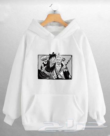 Anime T-shirt and hoodie featuring new limited edition characters Luffy and Zoro63310476653443111