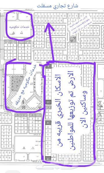 Land for sale, Plan 1 Al-Qahma, Abu Arish, near charitable housing, I am the owner63006165876610111