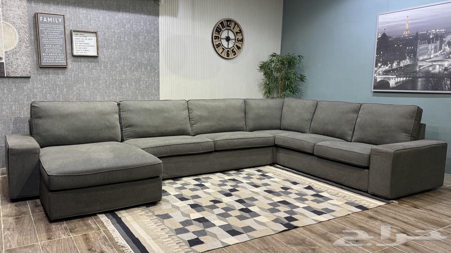 كنب ايكيا زاوية وأريكة كبير ( مستعمل نظيف )64651592271489110