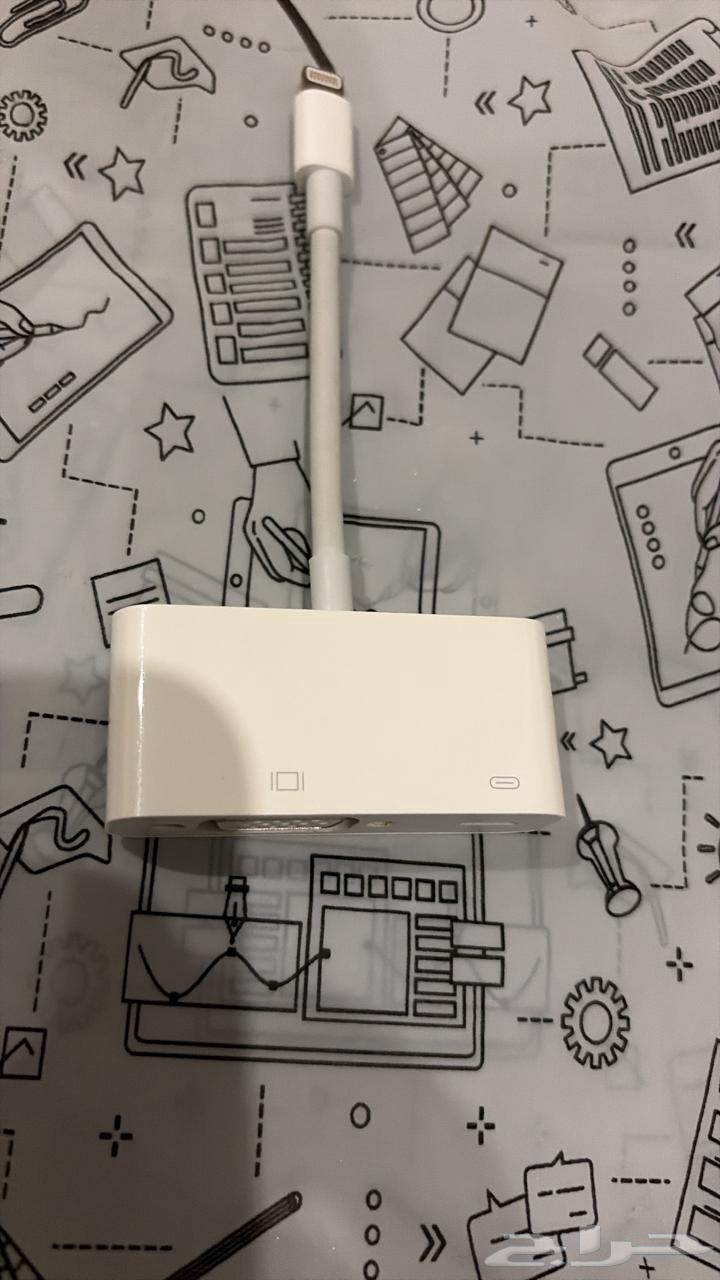 قطعة ادابتر VGA ابل لايتننق اصلية من جرير64653362193155110