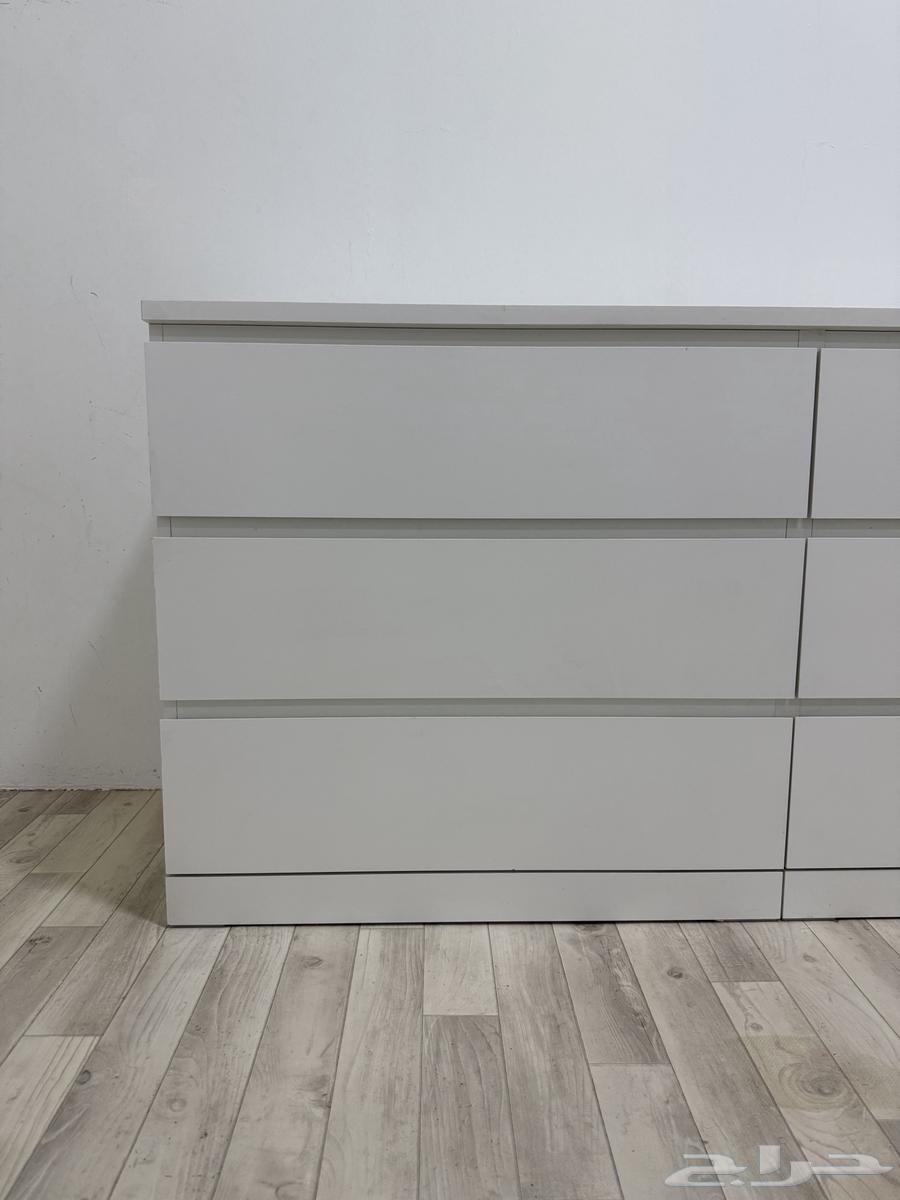 خزانة ايكيا MALM تسريحة 6 ادراج ابيض64664788582658114