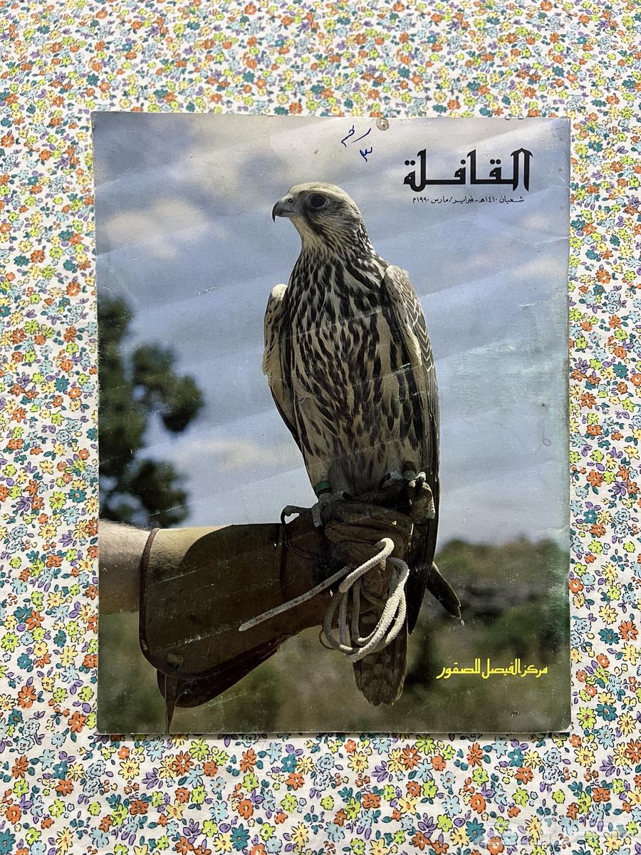 مجلة القافلة عام 1410 بها تقرير عن الصقور وزراعة القهوة64653123536641110