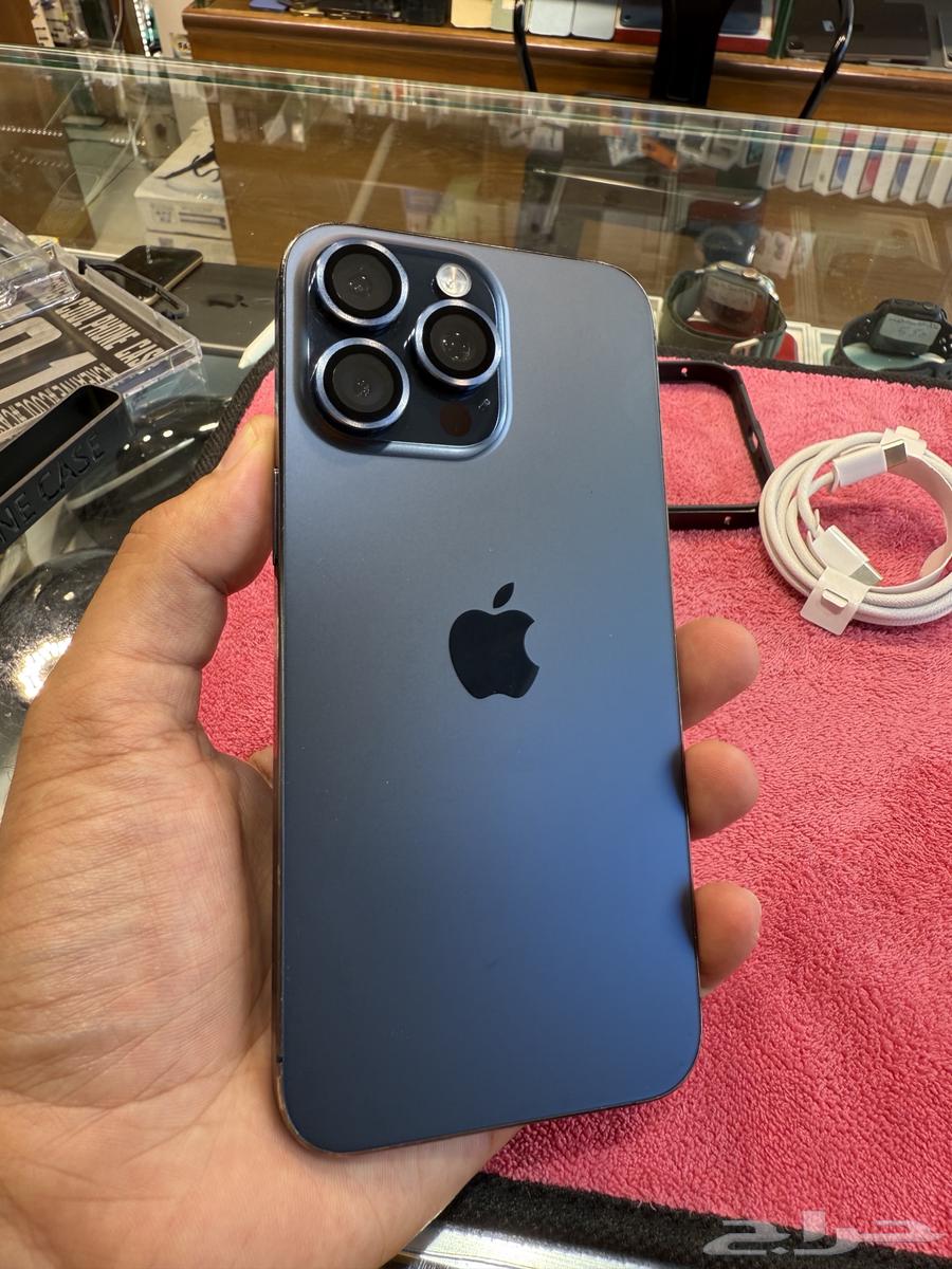 آيفون 15 برو ماكس 256 قيقاء بطارية 91 مع سلك الشاحن الاصلي64662814407043110