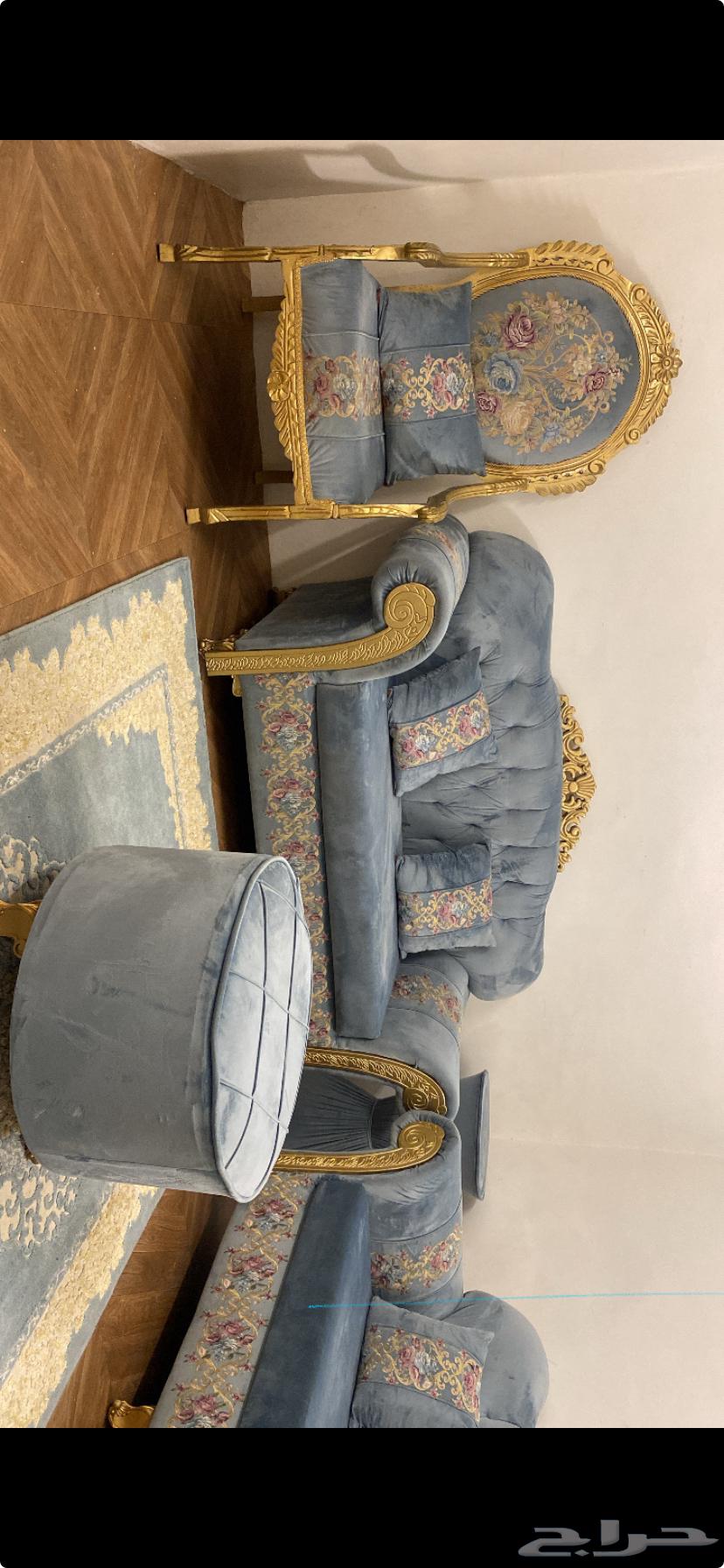 طقم كنب مستعمل 9 اشخاص مع السجادة64657609956097112