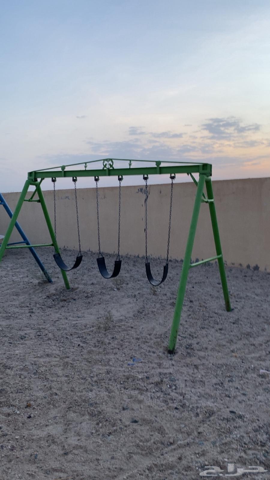 مرجيح أطفال جديد استعمال خفيف 2 واحدة اخظر واحدة ازراق64670171227011110