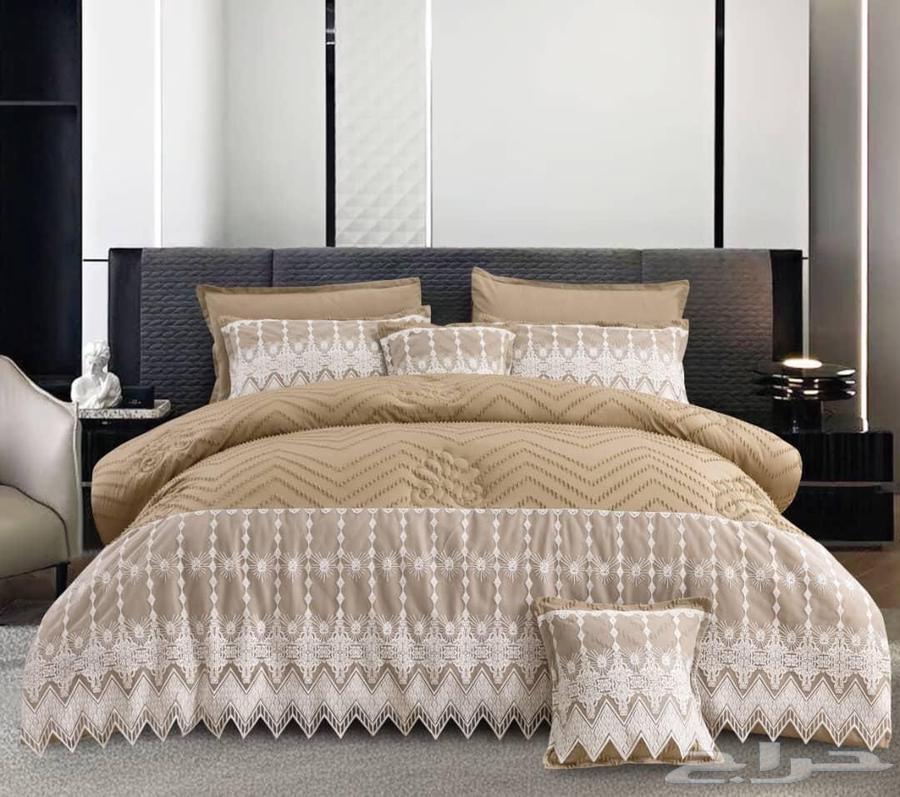 جديد مفارش   لحاف 8قطعه دانتل اشكال جديدة وفخمة64591020263427112