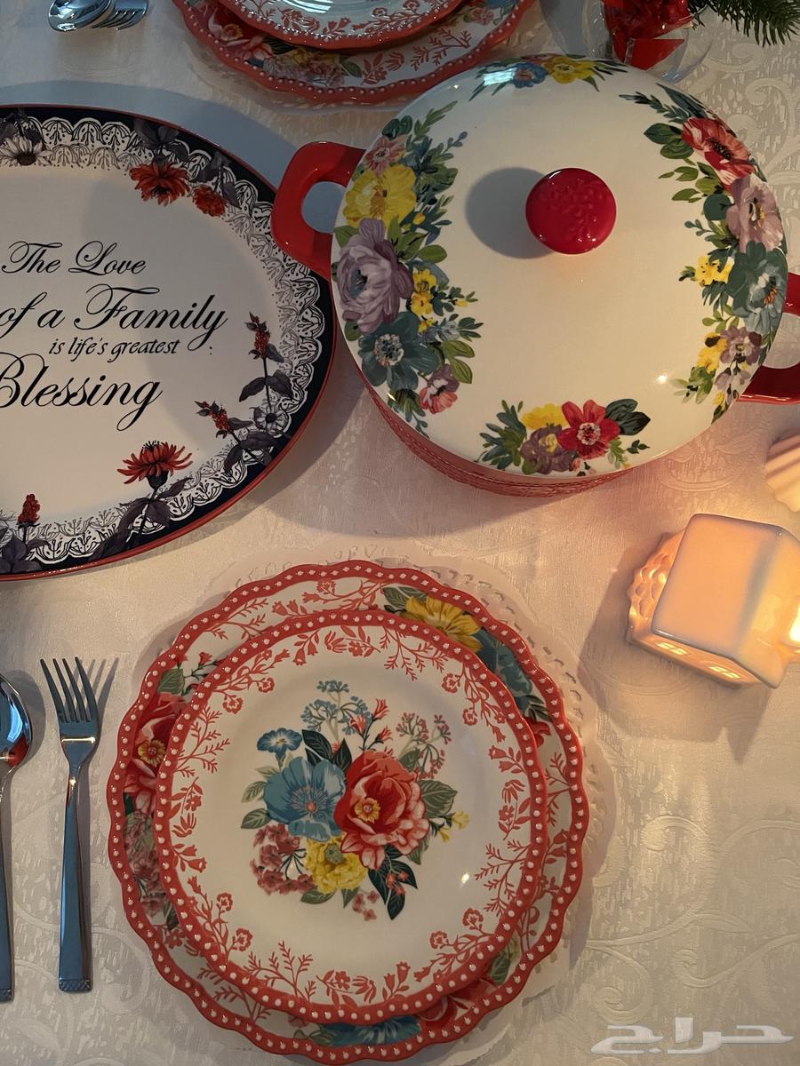 قدر احمر   طقم صحون احمر جديد من ماركه the pioneer woman64667374202626111