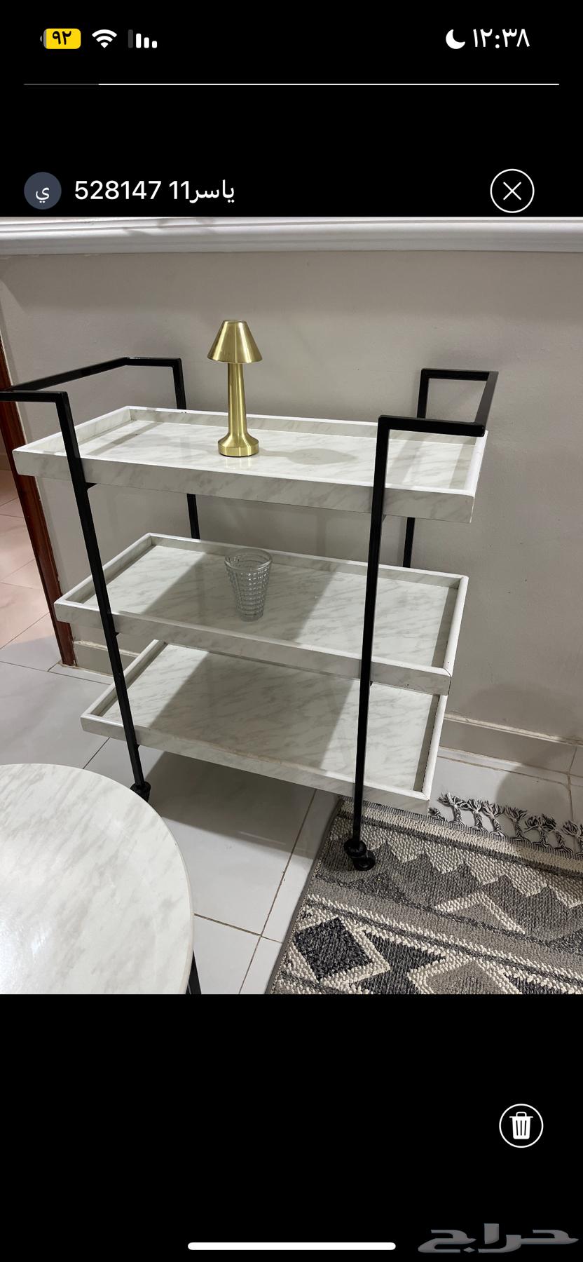 طقم طاوله قطعتين وعربيه ضيافه64669243514371112