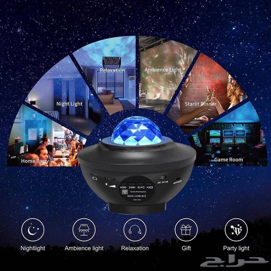 اضاءة النجوم الليلة مع بلوتوث وسماعه وريموت64672086584066110