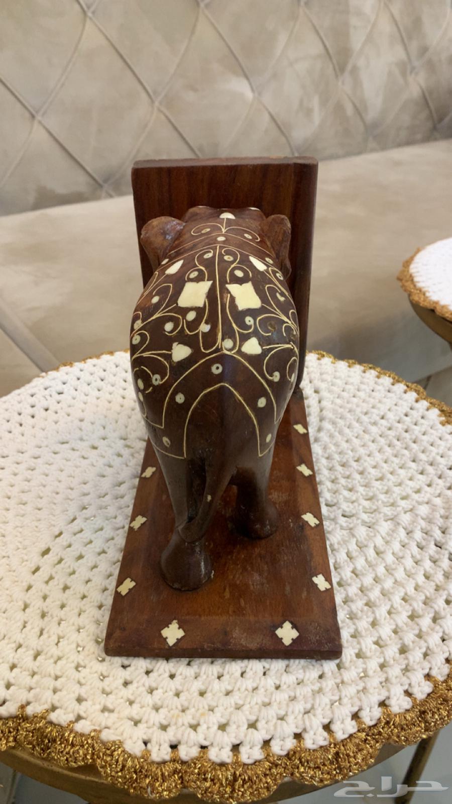 تمثال خشبي على شكل فيل - عمل يدوي قديم64681565998209113