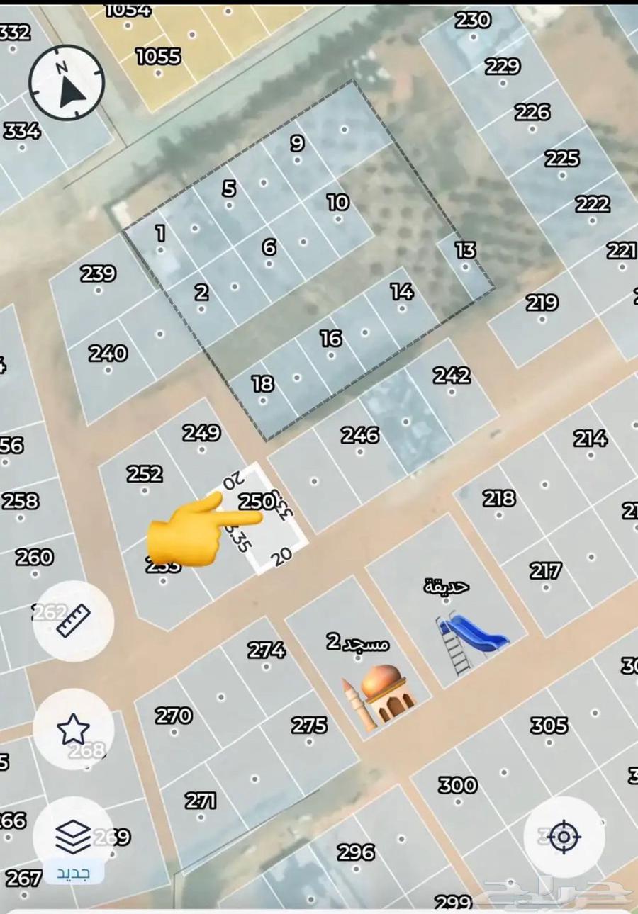 للبيع ارض سكنية زاوية حي المنتزه الجنوبي في بريدة64150791425667110