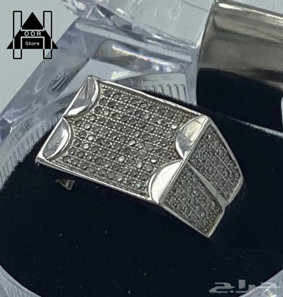 خاتم فضه رجالي راقي عيار 925 إيطالي شبيه الالماس64448994200962114