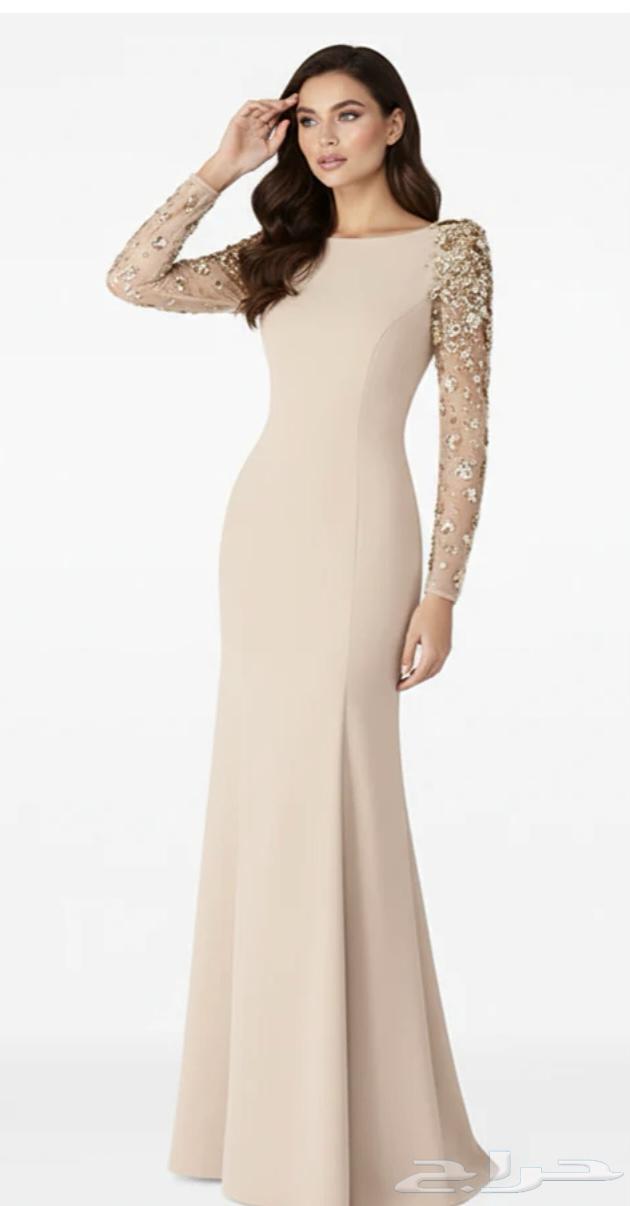 فستان راقي جدا وملكي يناسب المناسبات الكبيره شغل خرز64405902387458110