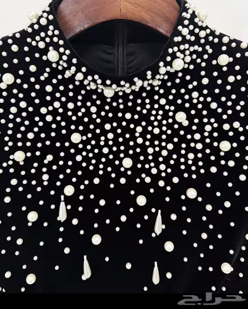 فستان مخمل اسودخفيف شك لولو سكري64580799019779114