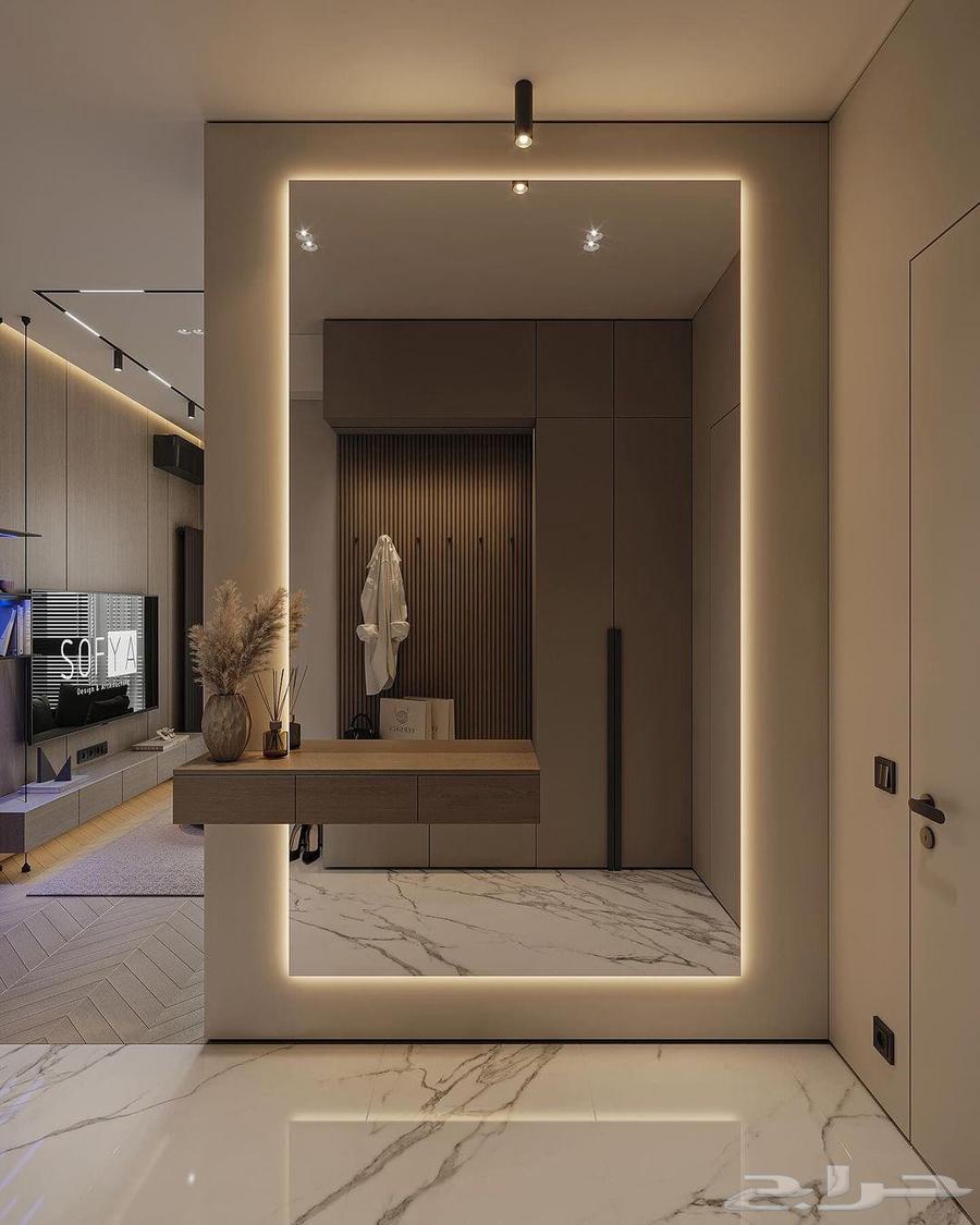 Illuminated mirrors for decoration of hallways, entrances, and lounges64165400596227110