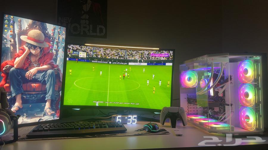 PC with table and Samsung 32 screen and 27 screen with all its accessories64436051668994113