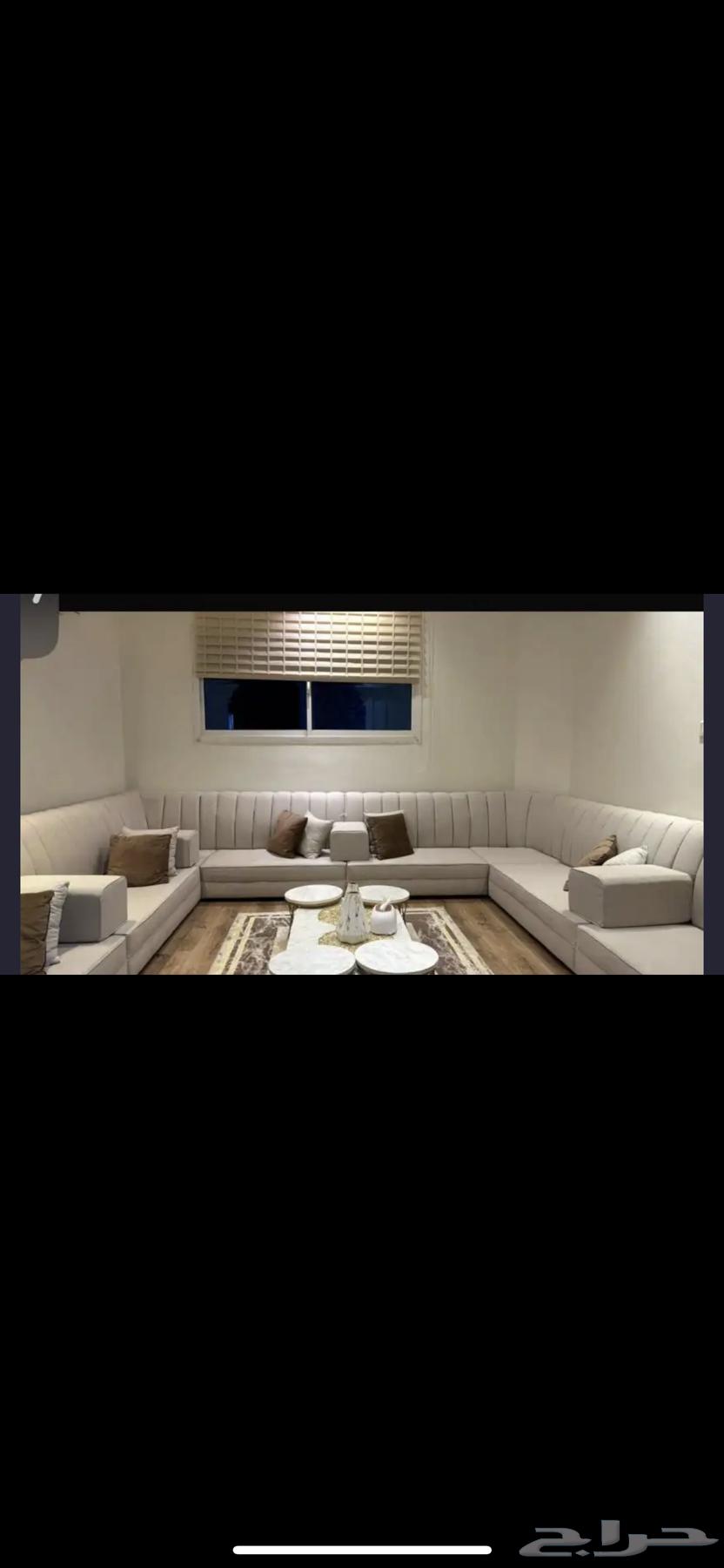 Beige sofa curtain tables64419265049217110