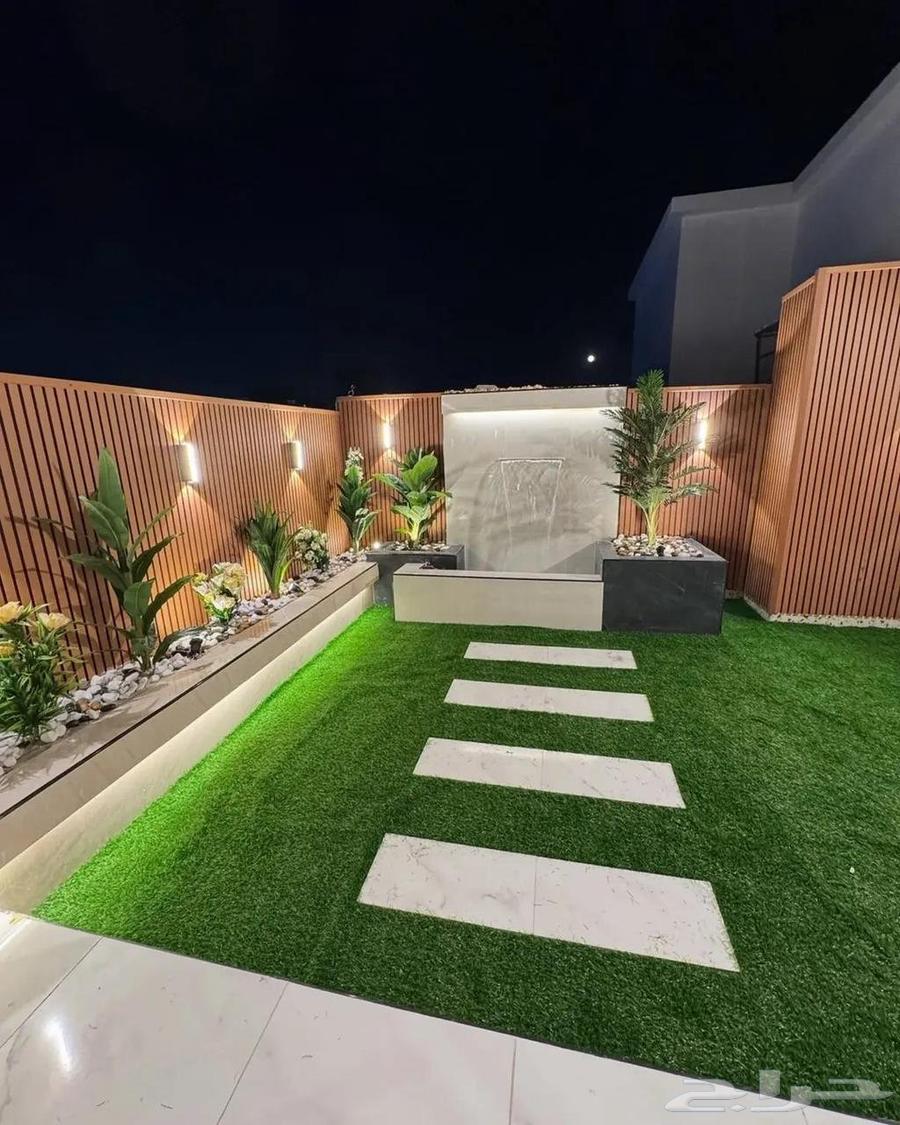 تنسيق حدايق القصيم تصميم أحواض زراعة غرف زجاجيه شلالات64584560614531110