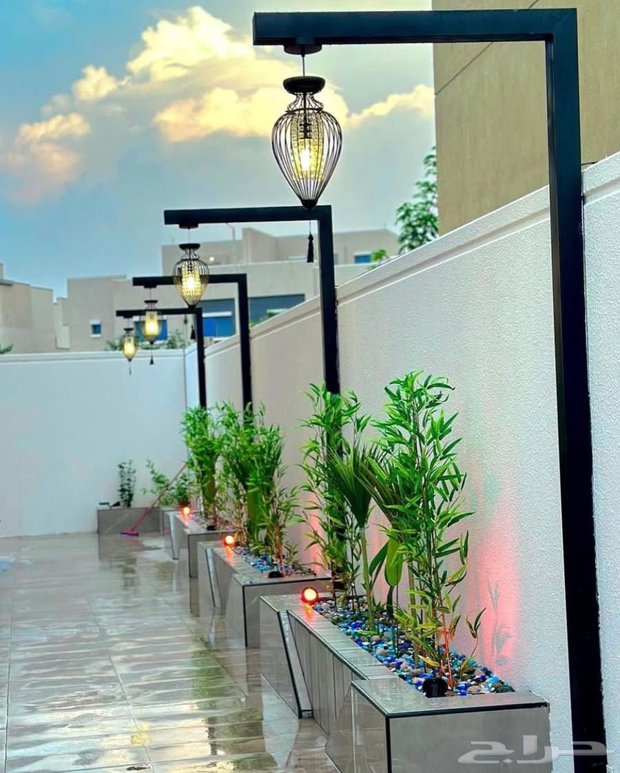 تنسيق حدايق القصيم تصميم أحواض زراعة غرف زجاجيه شلالات64584560614531114