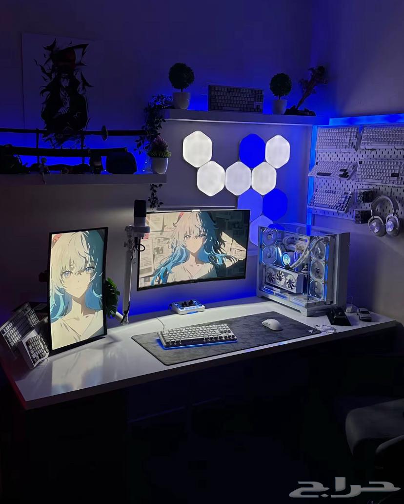 اضاءة نانو ليف سداسيه 9 حبات64478704719105113