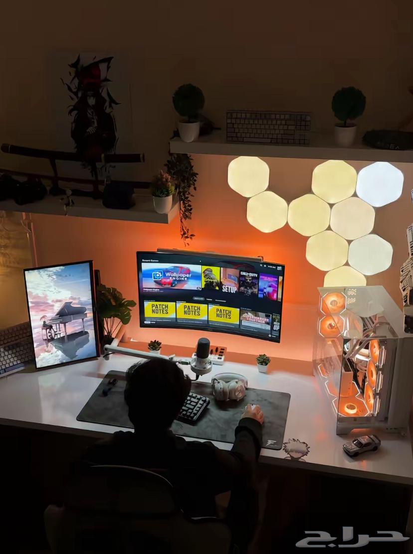 اضاءة نانو ليف سداسيه 9 حبات64478704719105112