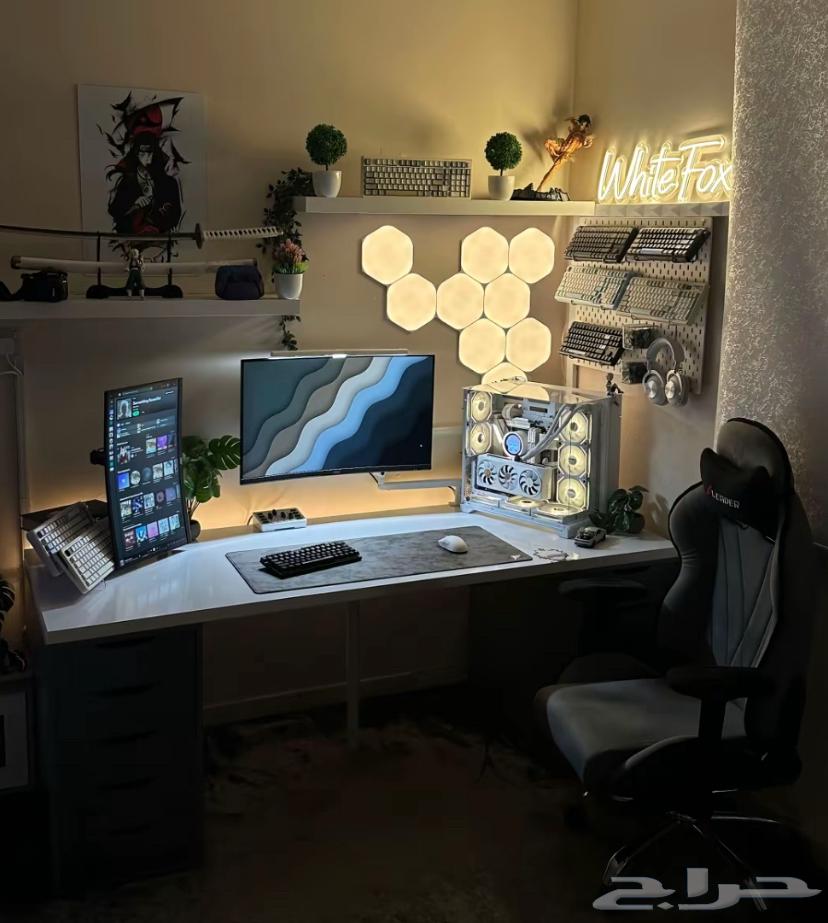 اضاءة نانو ليف سداسيه 9 حبات64478704719105114