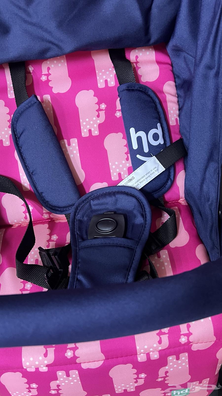 عربة أطفال لون وردي جديده مع كرتونها64500491366275113