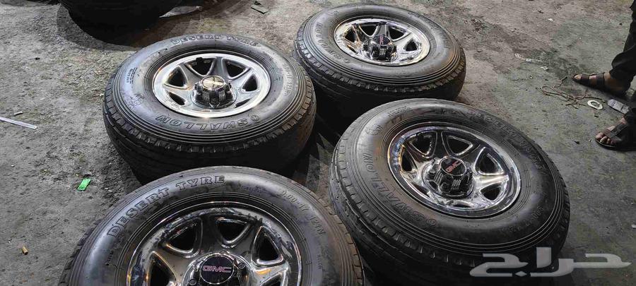 جنوط سلفرادو جمس اصلي وكاله مع كفرات بالون شبه جديد64585523513731112