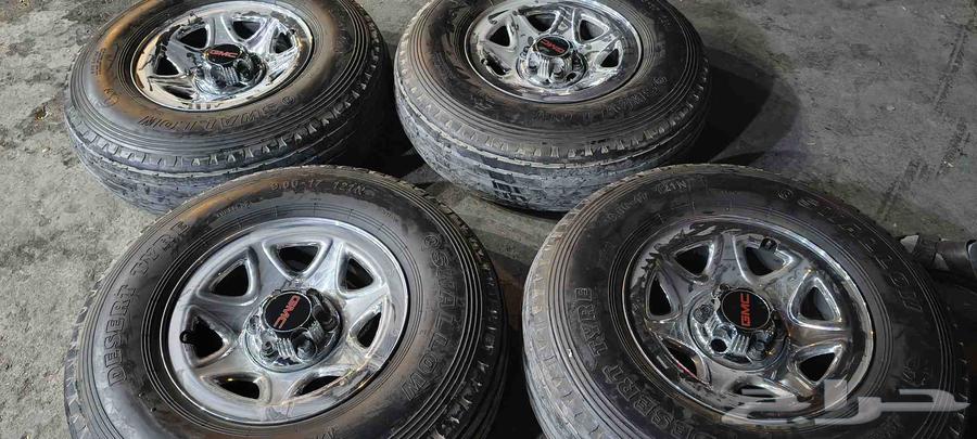 جنوط سلفرادو جمس اصلي وكاله مع كفرات بالون شبه جديد64585523513731113