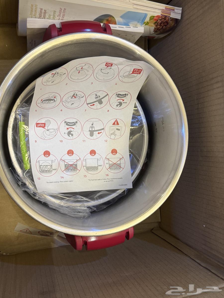 قدر ضغط تيفال فرنسي استال أستيل 6لتر64829239406978111