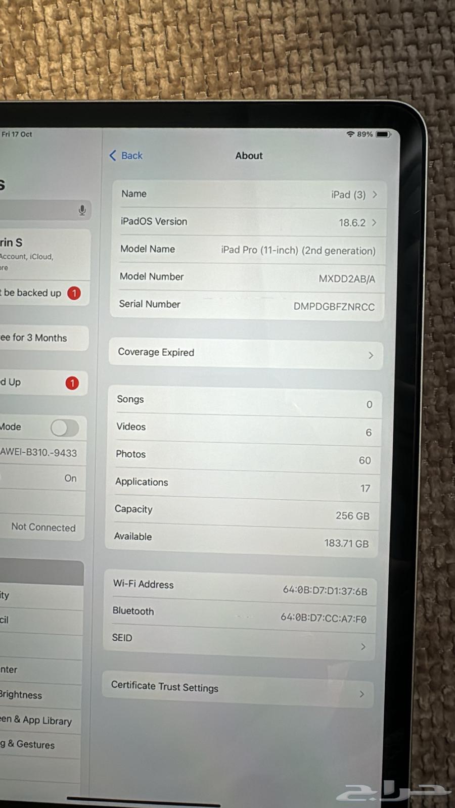 Used iPad Pro 256 GB64836547668098114