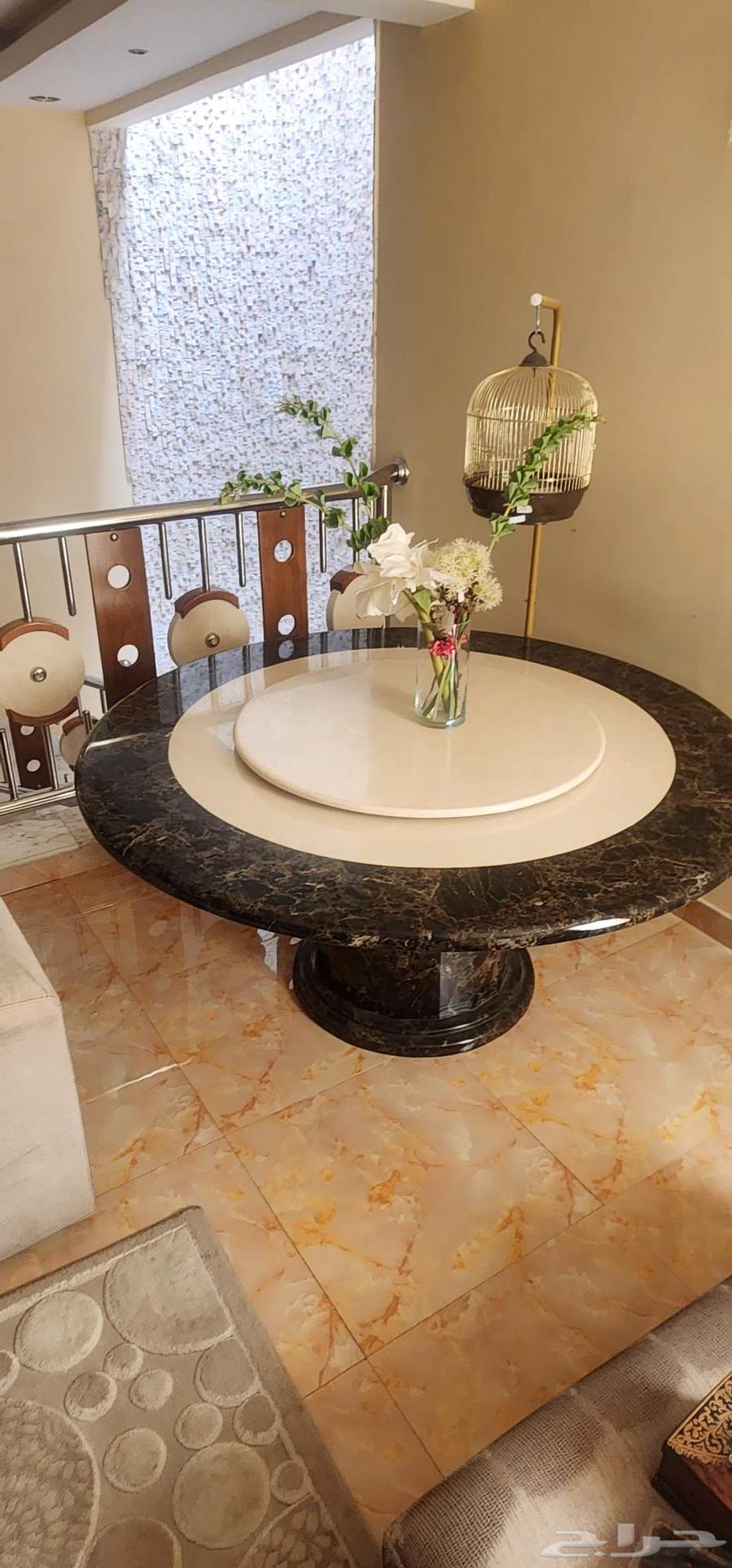 Marble Dining Table with Lazy Susan (Includes Lazy Susan) – Price per Unit64663336286211113