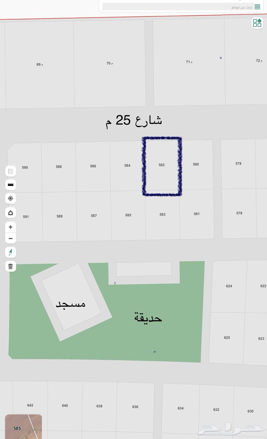 ارض للبيع في مخطط طيبة الفرعية64158777102466111