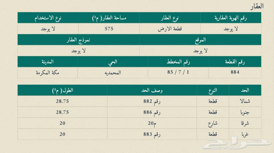 للبيع ارض في مكة المكرمة في حي المحمدية64158969801090111