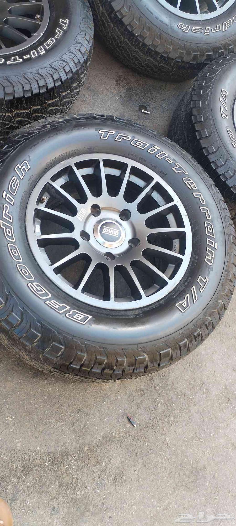 جنوط برايد وكفرات بي اف جودارتش شبه جديد 265 70 1764516711194625111