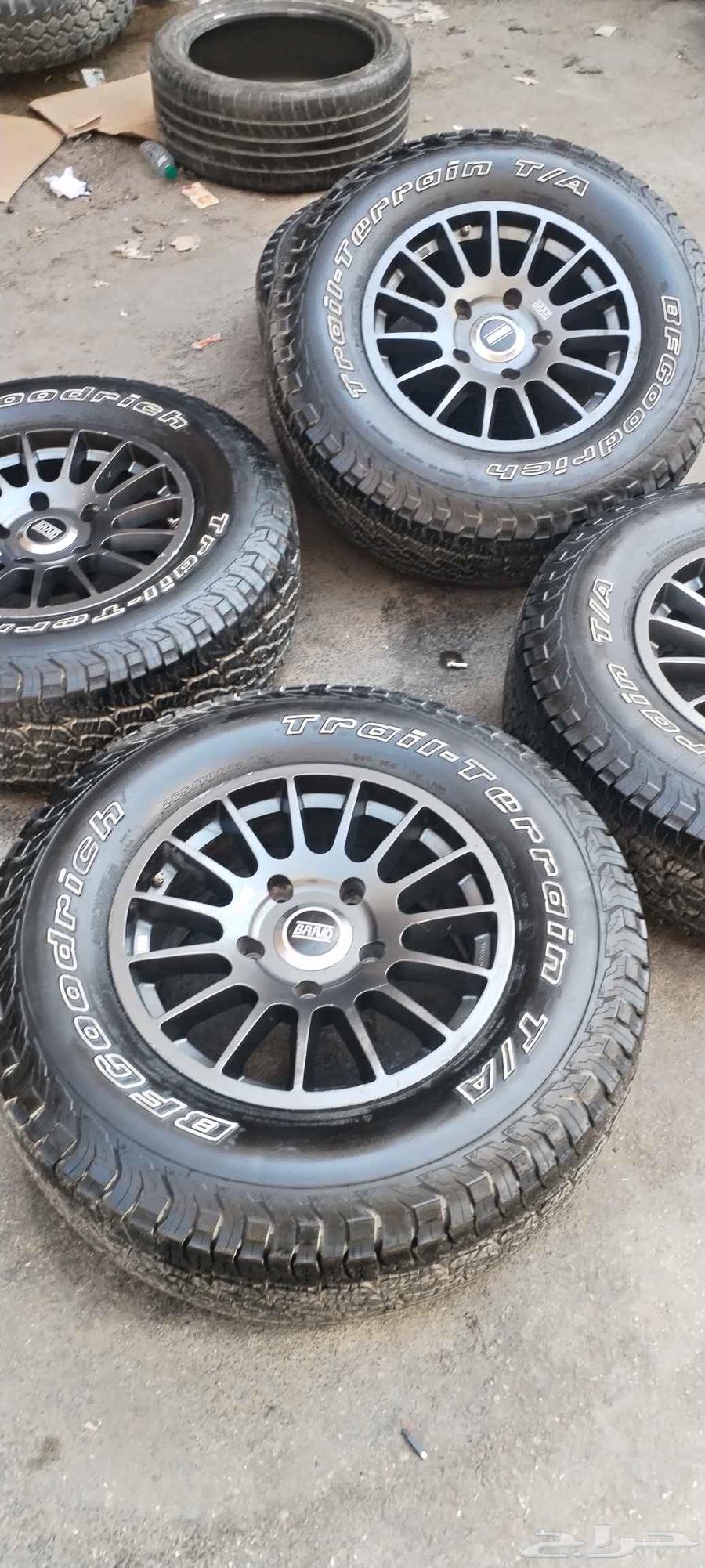 جنوط برايد وكفرات بي اف جودارتش شبه جديد 265 70 1764516711194625112