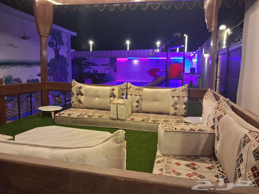 استراحة كبيرة للمناسبات مسابح والعاب مائية ملعب طايرة64159483688449112