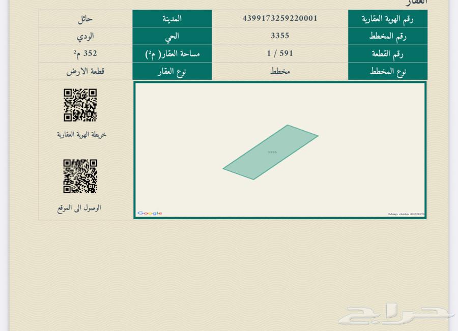 Land for sale in Al-Saeed plan in Al-Wudi, at the beginning of the first block at an excellent price64160217247491111