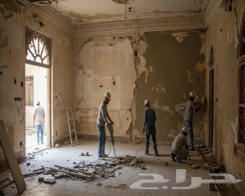 Breaking walls and floors, construction and tiling64259342192515113