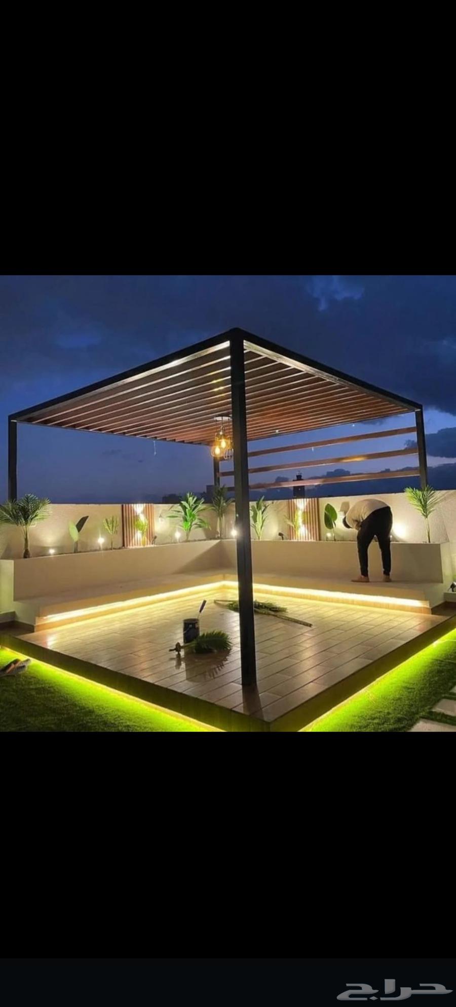 مظلات وسواتر شرايح لكسازن بلاستيك وجميع أعمال الحداده لتواصل64210094633602110