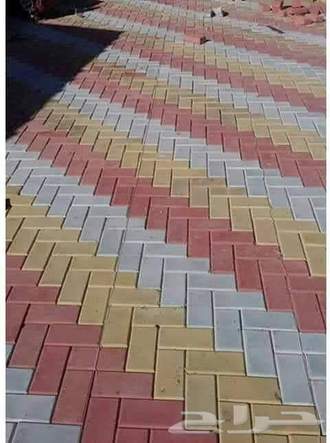 انترلوك بالدوره رصيف جميع انواع واشكال مختلفه أقل سعر للمتر64211589151107111