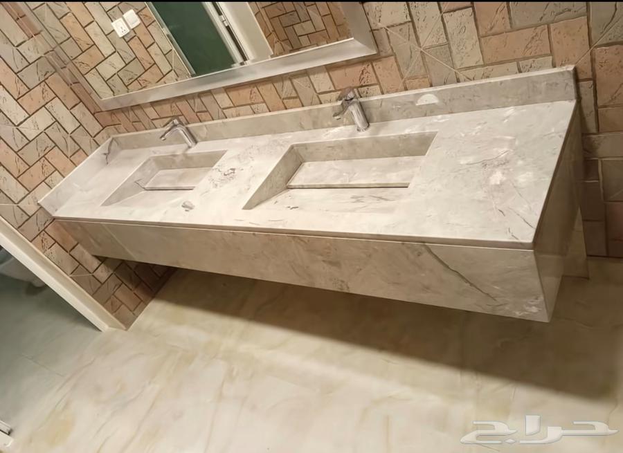 Manufacturing and installation of natural and artificial marble sinks in all types64214349951491114