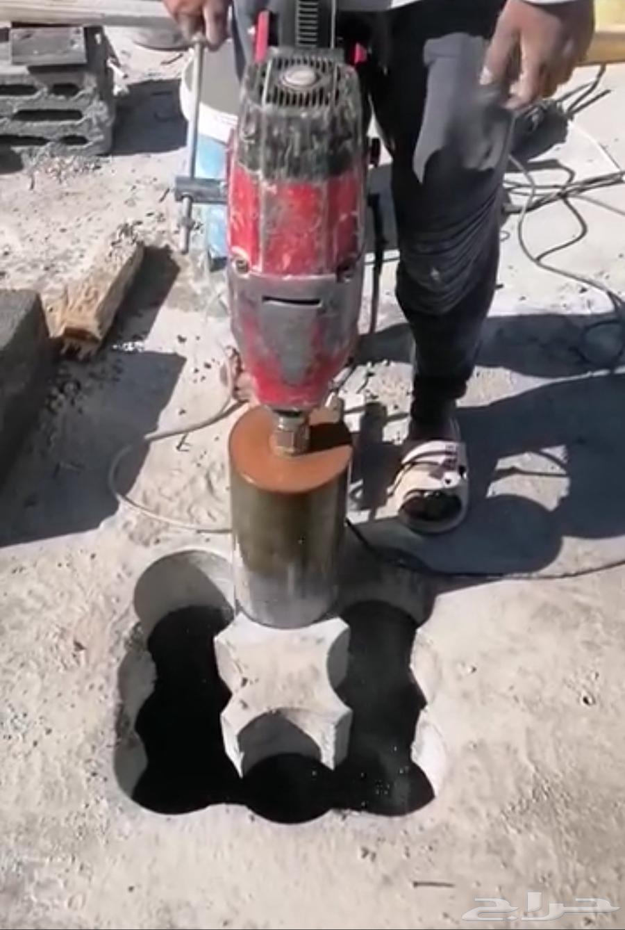 Installation of ventilation and plumbing exhaust openings cut from concrete structure64217648653313113