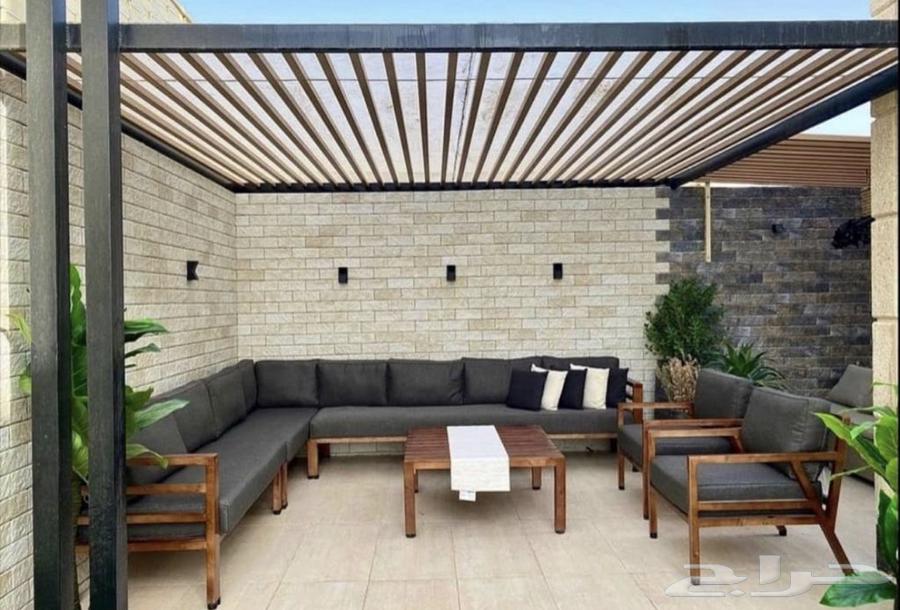 جلسات خارجية خشب وحديد تفصيل جاهز   جودة عالية وتصميم أنيق64225456696193110