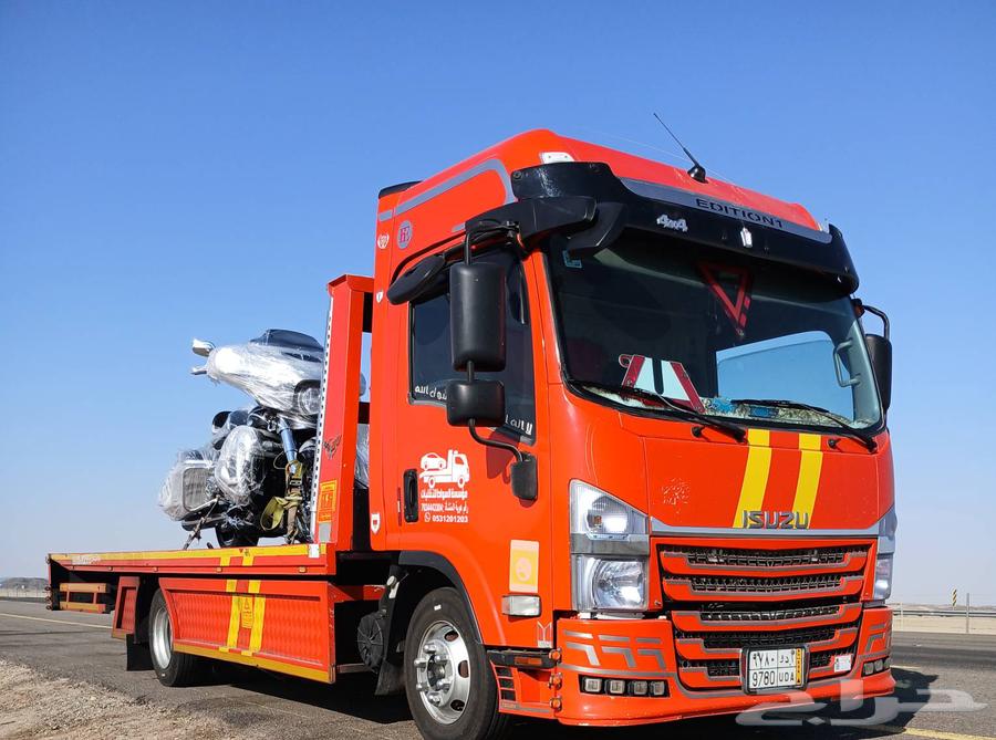 Specialized hydraulic flatbed for loading fire tanks from Riyadh to Dammam64225273314947111